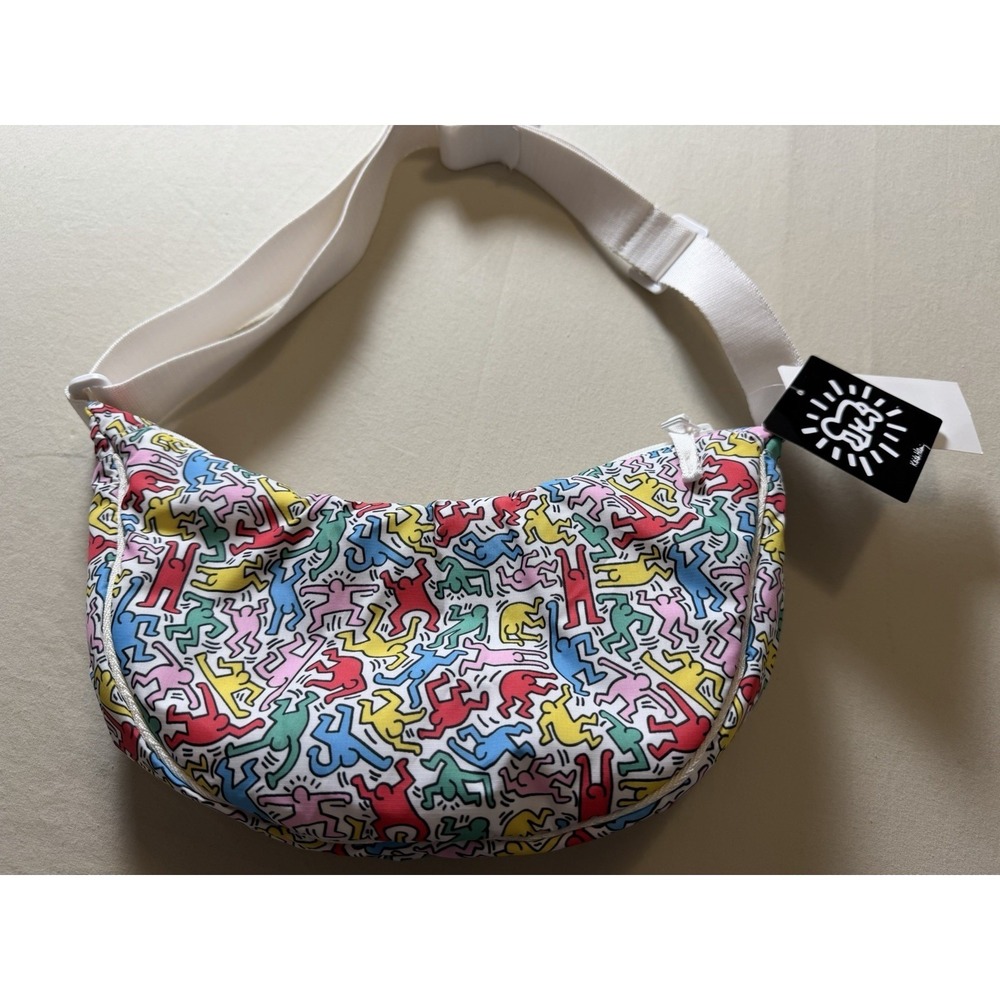 NWT Keith Haring 80'sNY Pop Art Streetwear Uniqlo Unisex Round Mini Shoulder Bag